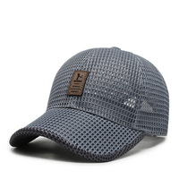 Lato Unisex mężczyźni wędkarstwo czapki baseballowe damskie oddychające siatkowe czapki z prostym daszkiem czarne czapki sportowe Casual Cap 4